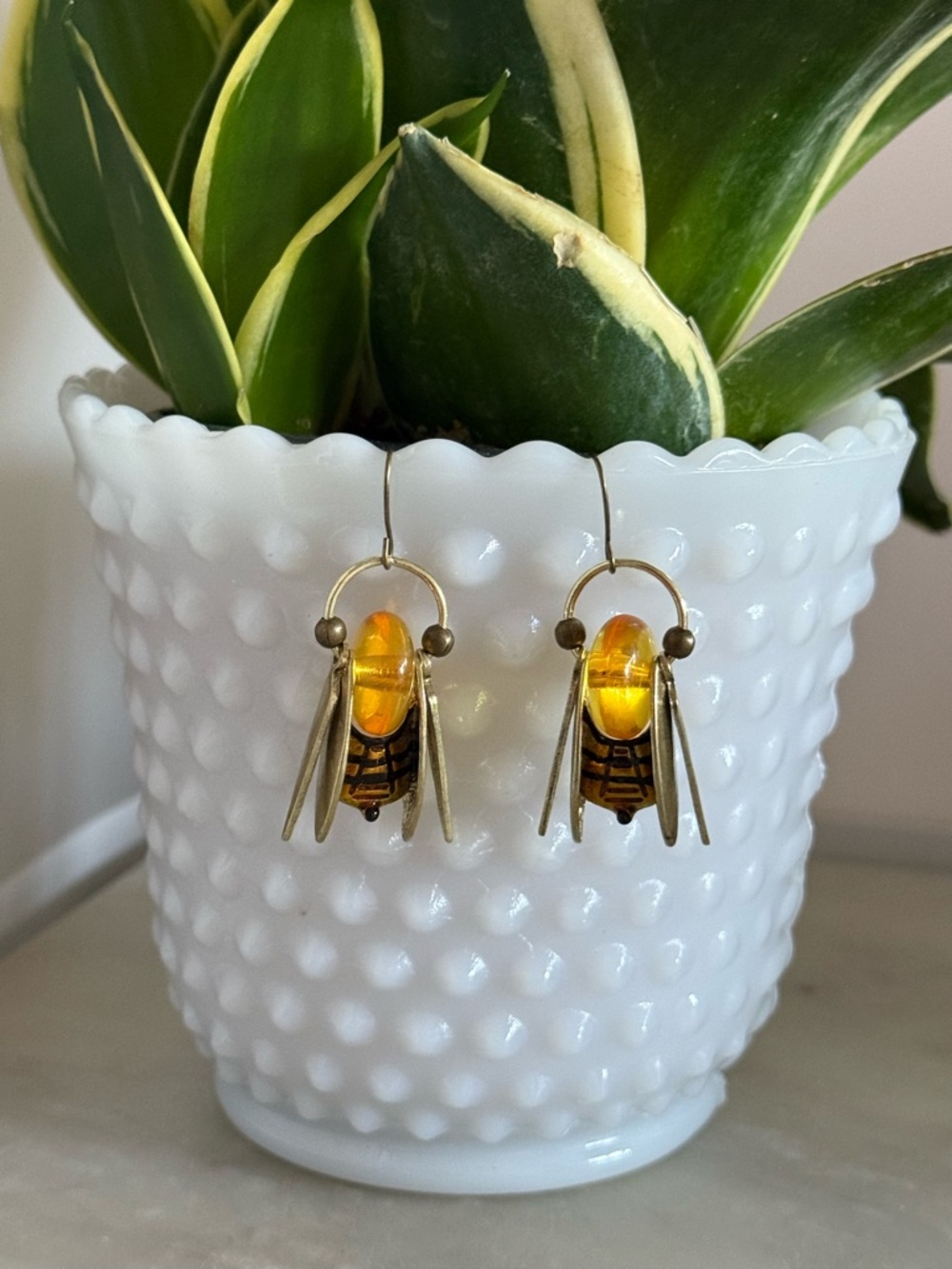 Bee Drop Earrings